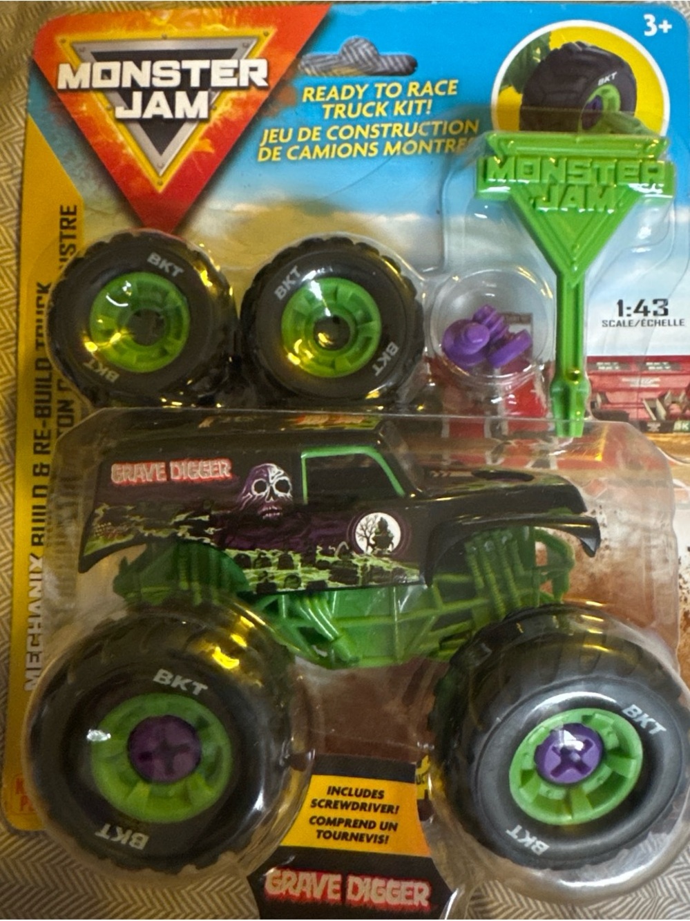 Monster Jam Grave Digger Kids Monster Truck Toy - Green and Black